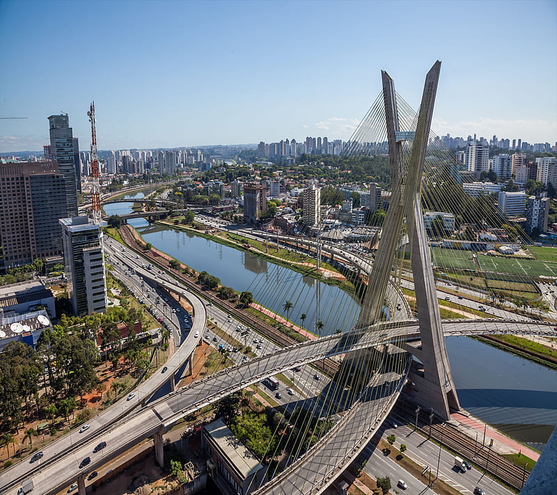 Sao Paulo Bridge , brazil, bridge, place, sao paulo, view, HD wallpaper