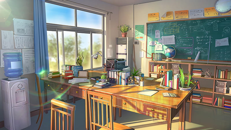 Mobile wallpaper Anime Chair Window Room Bed Computer Desk 972035  download the picture for free