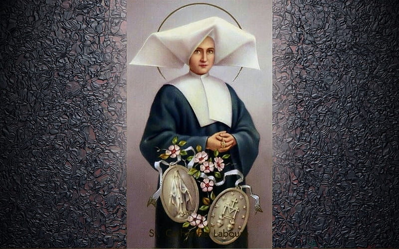 Saint Catherine Laboure, Laboure, Catherine, saint, miraculous, medal, HD wallpaper