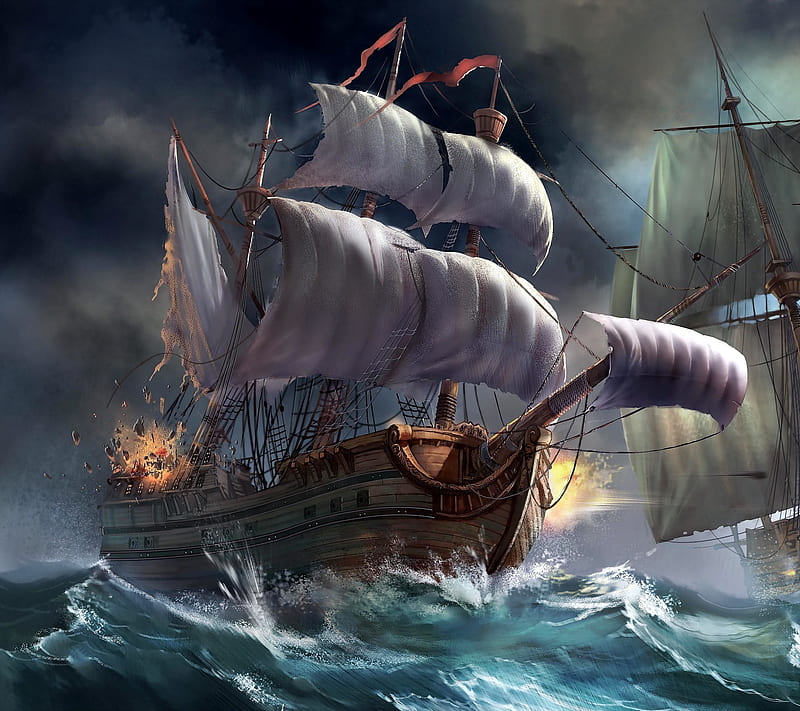 Sea Storm, navy, ship, ships, us, HD wallpaper