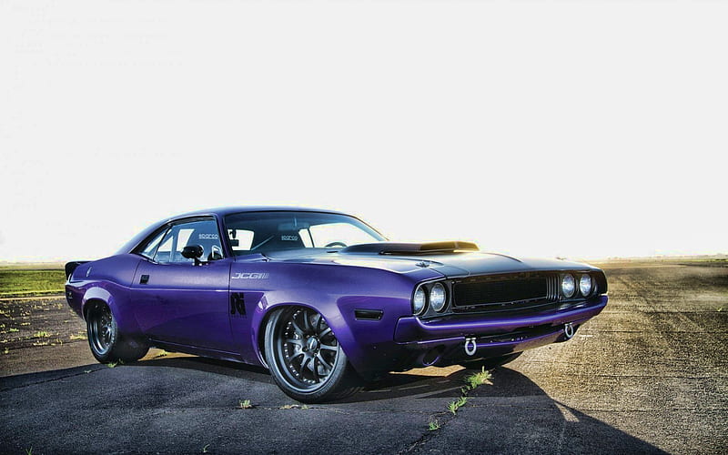 Dodge Challenger, muscle cars, 1970 cars, R, retro cars, 1970 Dodge Challenger, american cars, Dodge, HD wallpaper