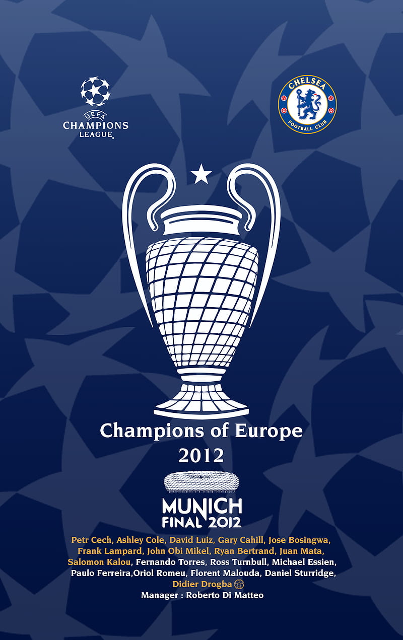 Chelsea 2012 UCL, bayern munich, mata, ucl final 2012, cech, drogba, munich, trophy, champions league, HD phone wallpaper
