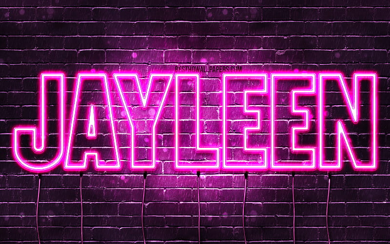 Jayleen with names, female names, Jayleen name, purple neon lights ...