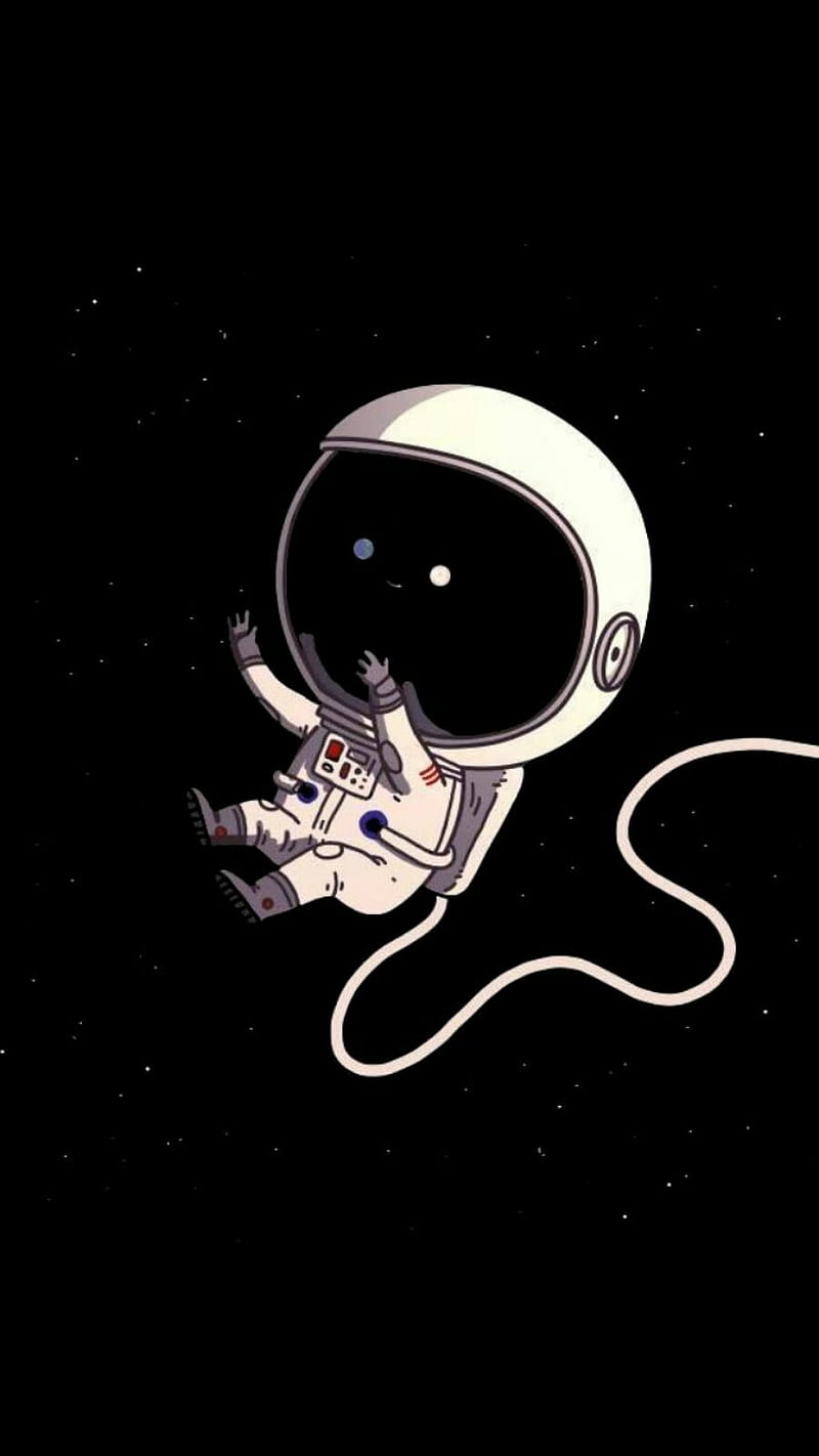 Cute space man, cartoon, HD phone wallpaper | Peakpx