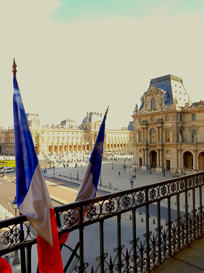 Louvre Paris, france, louvre, monument, paris, HD phone wallpaper
