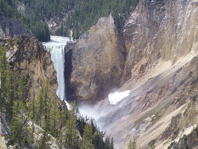 West Yellowstone one of the Waterfalls, Scenic, Mountains, National Parks, Waterfalls, HD wallpaper