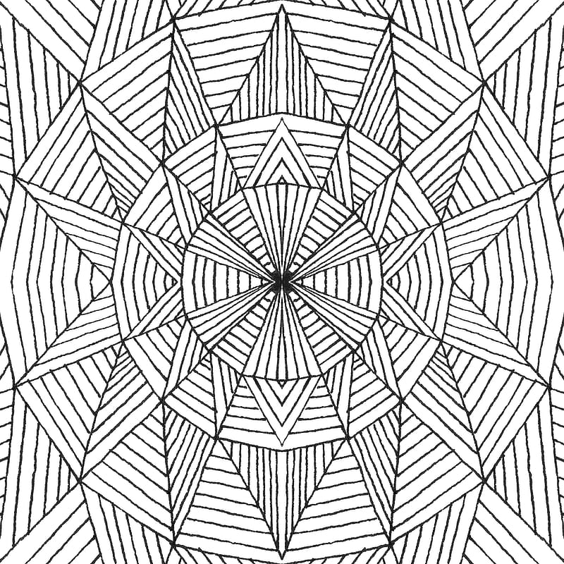 Ink Air, black, black and white, mandala, mmmatus, pattern, white, HD ...