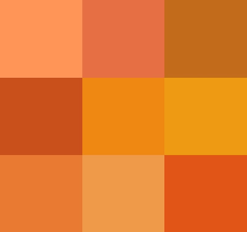 Oranges, Naranjas, Colors, Tones, Variations, HD wallpaper