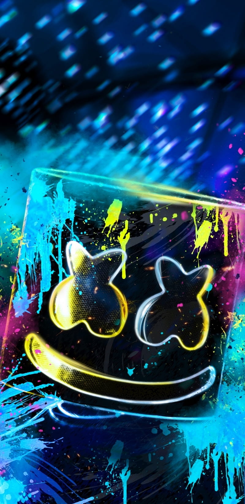 Marshmello, cartoon, colors, dark, element, last, lazuli, remix, universe,  HD phone wallpaper | Peakpx