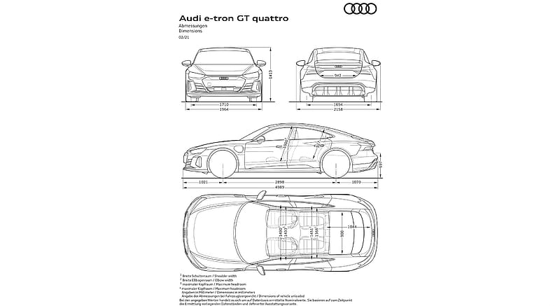 2022 Audi e-tron GT quattro - Dimensions , car, HD wallpaper