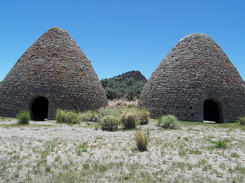 Ward Charcoal Ovens State Park, Ely, Nevada, Educational, Architectural, State Parks, Desert, Mining, Historical, HD wallpaper