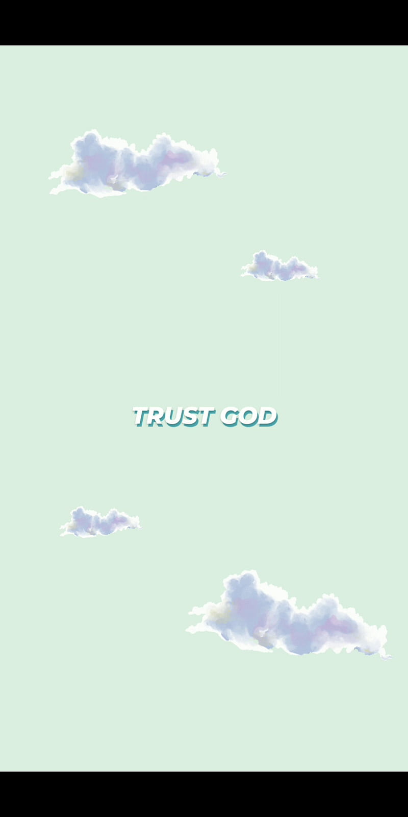 Trust, blue, clouds, god, green, jesus, mint, trust god, HD phone wallpaper