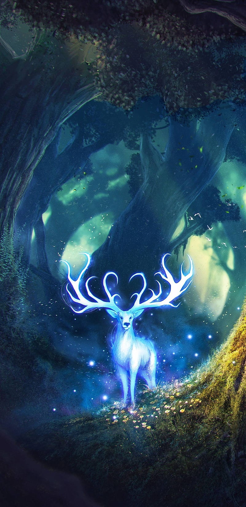 Magic Forest Fantasy Deer Samsung Galaxy Note 9, 8, S9, S8, SQ , , Background, and, HD phone wallpaper