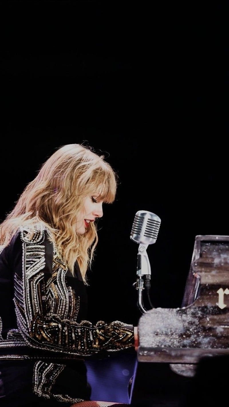 Taylor Swift piano, concert, reputation, taylor swift, tour, HD phone wallpaper