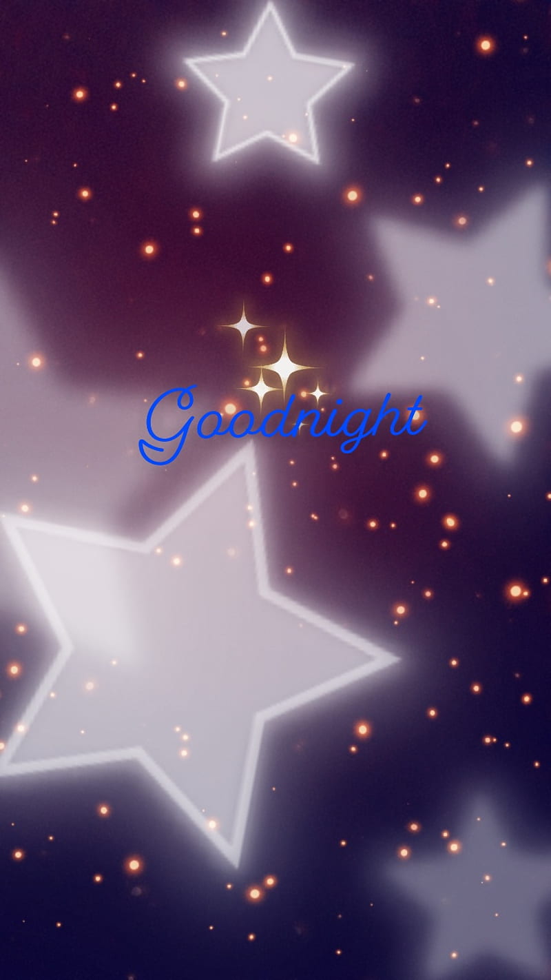 A special GOODNIGHT, magical, night, sparkle, stars, HD phone wallpaper