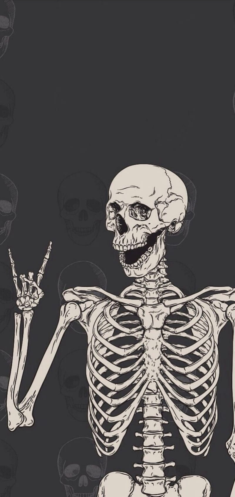 Halloween, rockon, esqueleto, Fondo de pantalla de teléfono HD | Peakpx