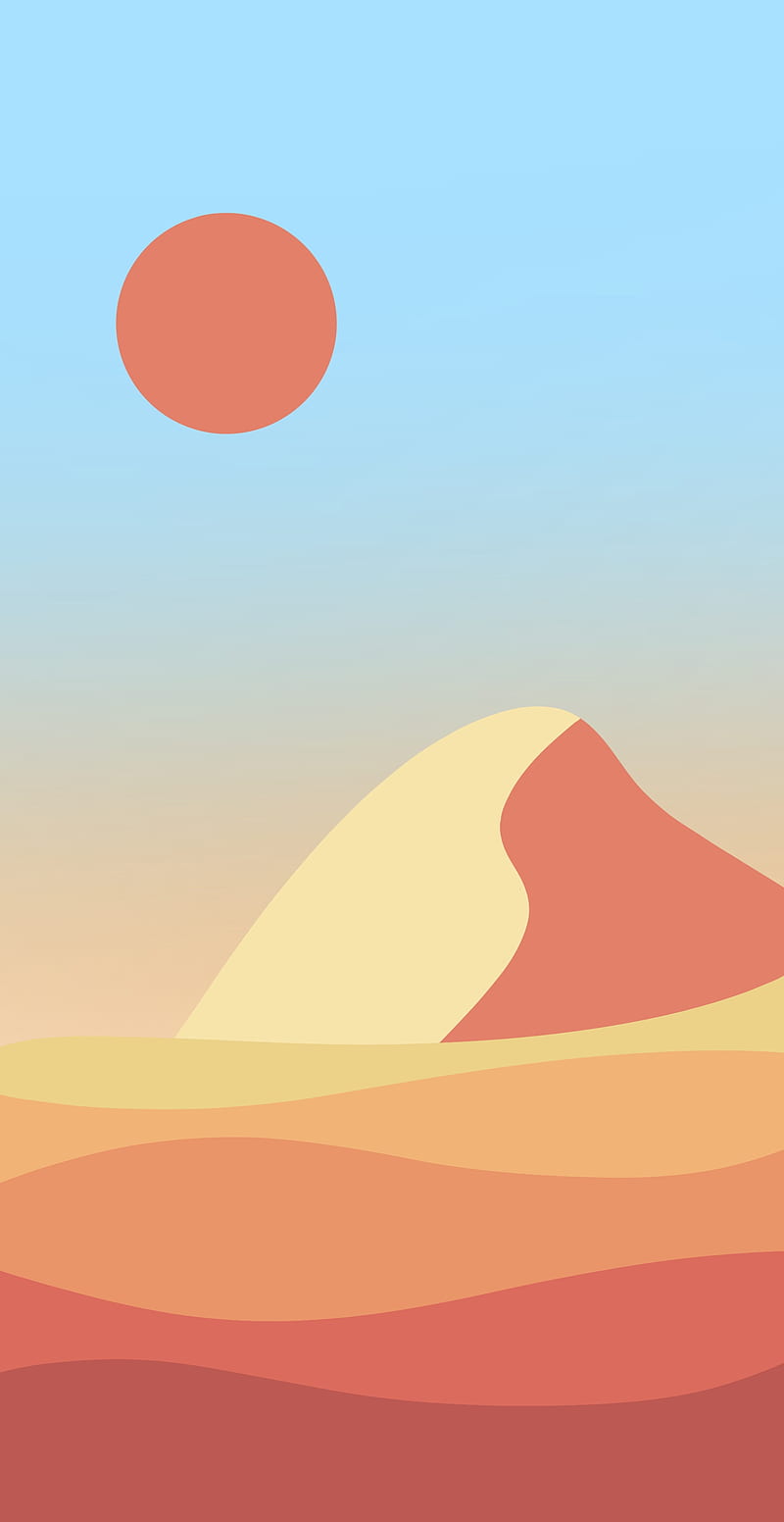 Minimal desert, arena, minimalism, minimalista, sun, sunday, HD phone wallpaper