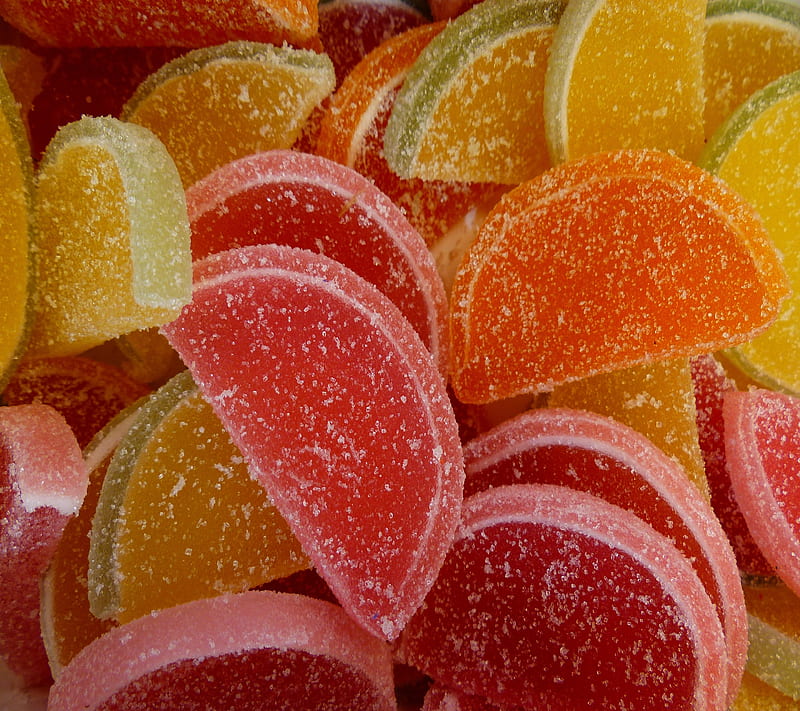 Candy Slice, candy, citrus, food, fruit, HD wallpaper