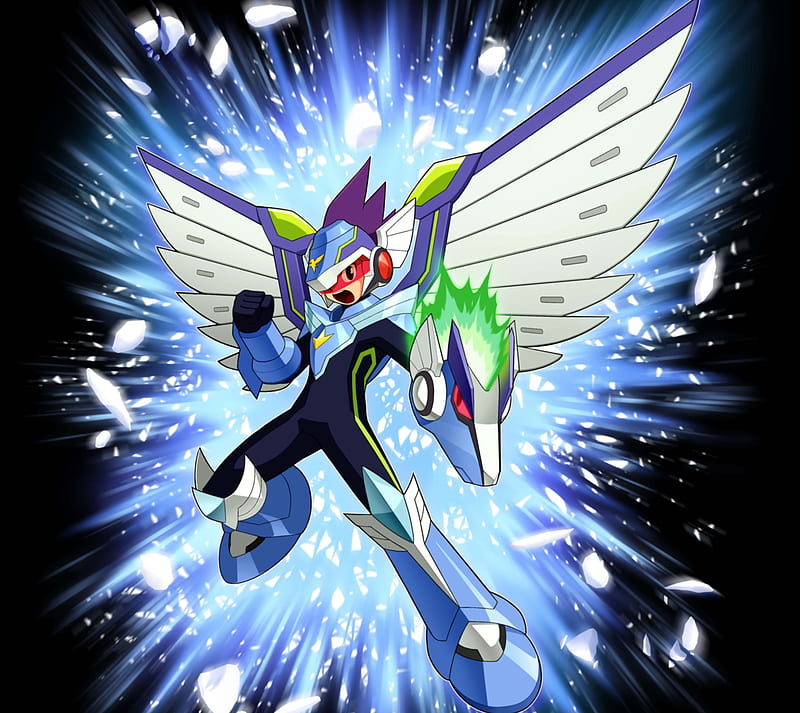 Ice Pegasus, android, force, game, ice, man, mega, pegasus, robot, star, HD wallpaper
