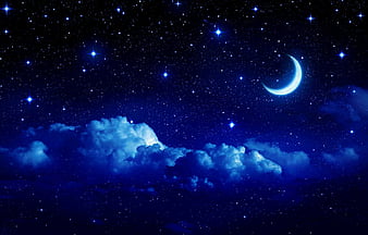 HD blue night sky wallpapers | Peakpx