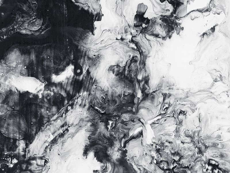 Abstract, Smoke, Marble, Black & White, HD wallpaper