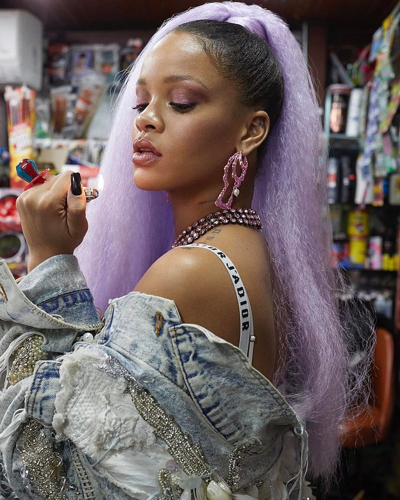 Rihanna, women, celebrity, tattoo, ebony, HD phone wallpaper