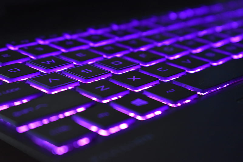 Keyboard, backlight, purple, HD wallpaper | Peakpx