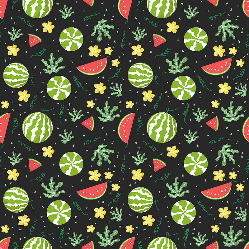 watermelons, berries, patterns, pattern, HD phone wallpaper