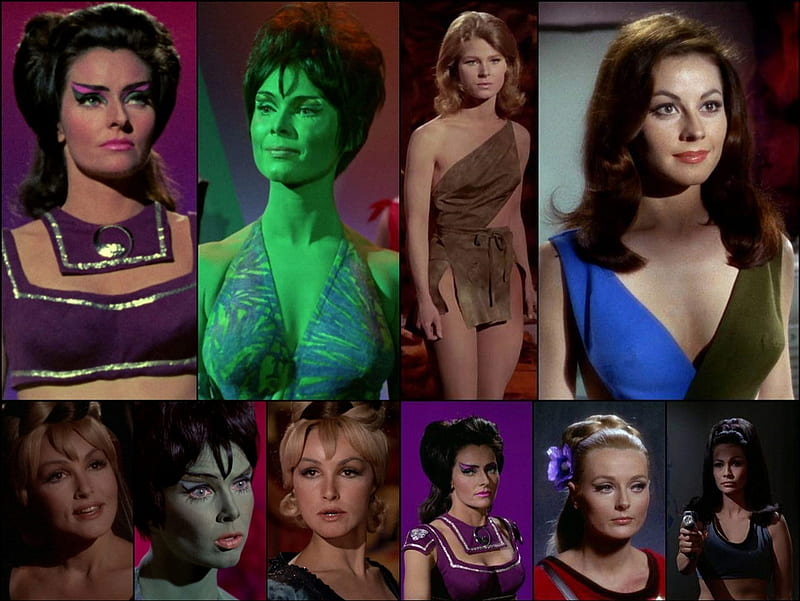 Women from Classic Star Trek, Sherry Jackson, BarBara Luna, Star Trek, Yvon...