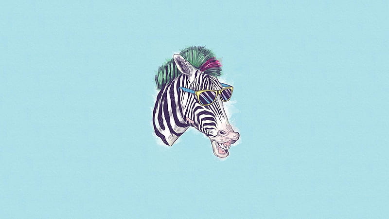 Zebra Minimalism, zebra, animals, minimalism, artist, digital-art, HD wallpaper