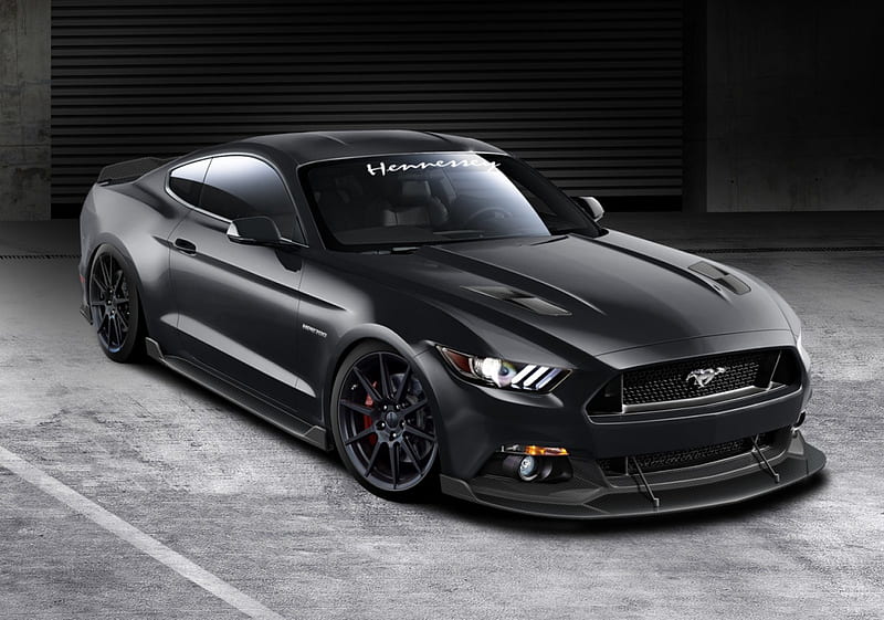Hennessey Mustang GT, Mustang, Black, Ford, 2015, HD wallpaper