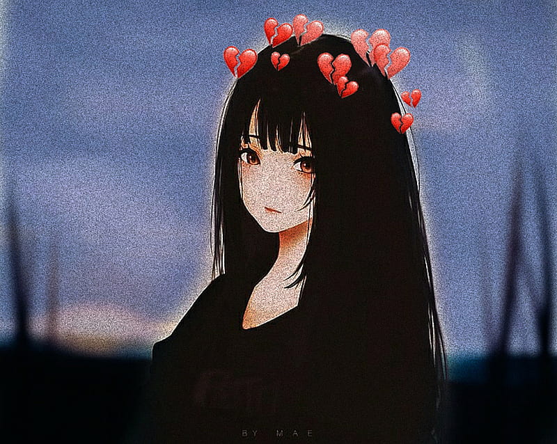 Anime Girl, sad, sad girl, HD wallpaper | Peakpx