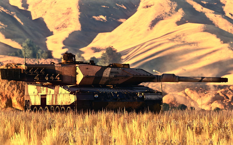 Leopard 2 A6 Rundumleuchte Gelb mit Stab