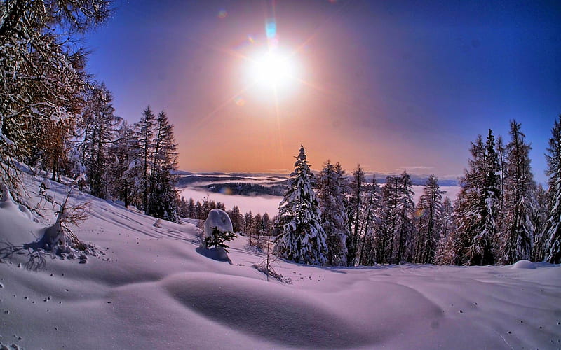 Most beautiful winter landscape 15, HD wallpaper