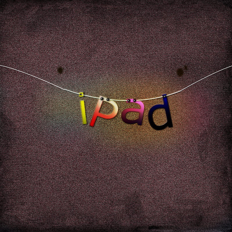 Ipad, color, cool, logo, nice, rainbow, HD phone wallpaper