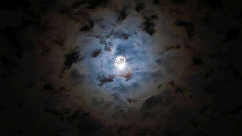 The Moon will no longer hold her sway, spooky, full moon, dark, scary, frightening, eerie, sway, HD wallpaper