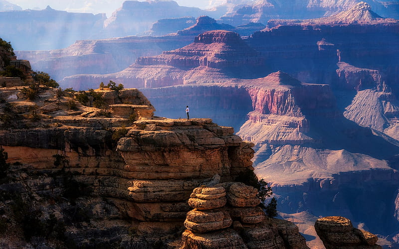 Grand Canyon, Arizona, USA, nature, America, cliffs, Grand Canyon, HD wallpaper
