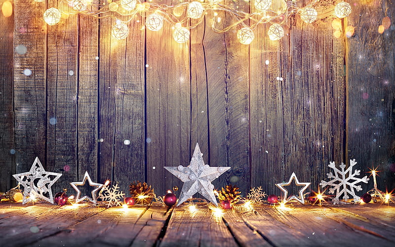 christmas, lights, holiday, HD wallpaper
