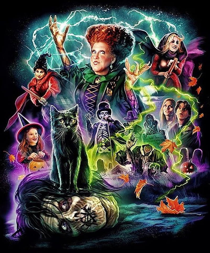 Hocus Pocus, halloween, trick or treat, witches, HD phone wallpaper