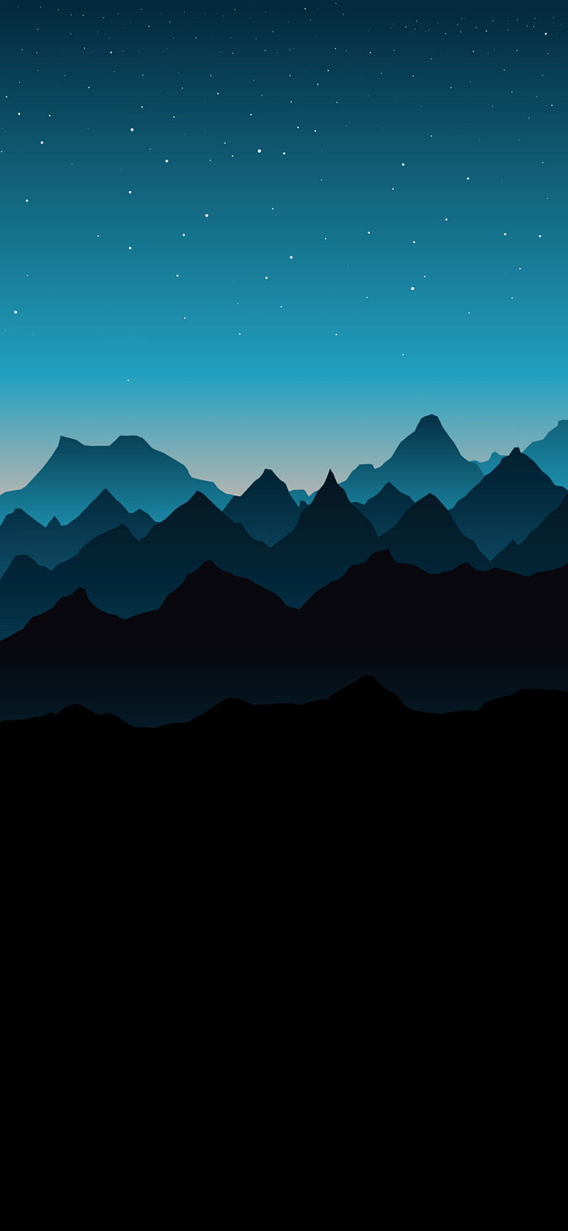 Mountains Minimal, amazing, best, latest, mountain, pretty, star, HD phone wallpaper