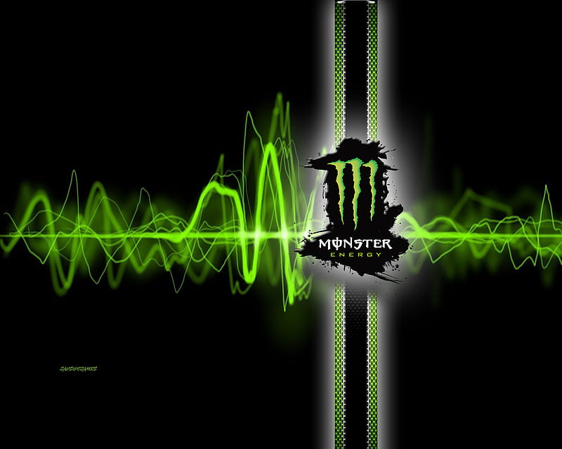 Monster Energy Tab, drink, electric, green, racing, HD wallpaper