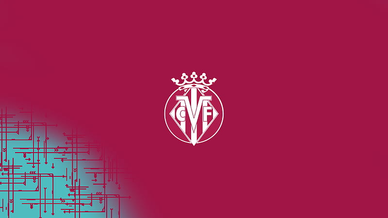 Dark Pink Emblem Logo Soccer Villarreal CF, HD wallpaper