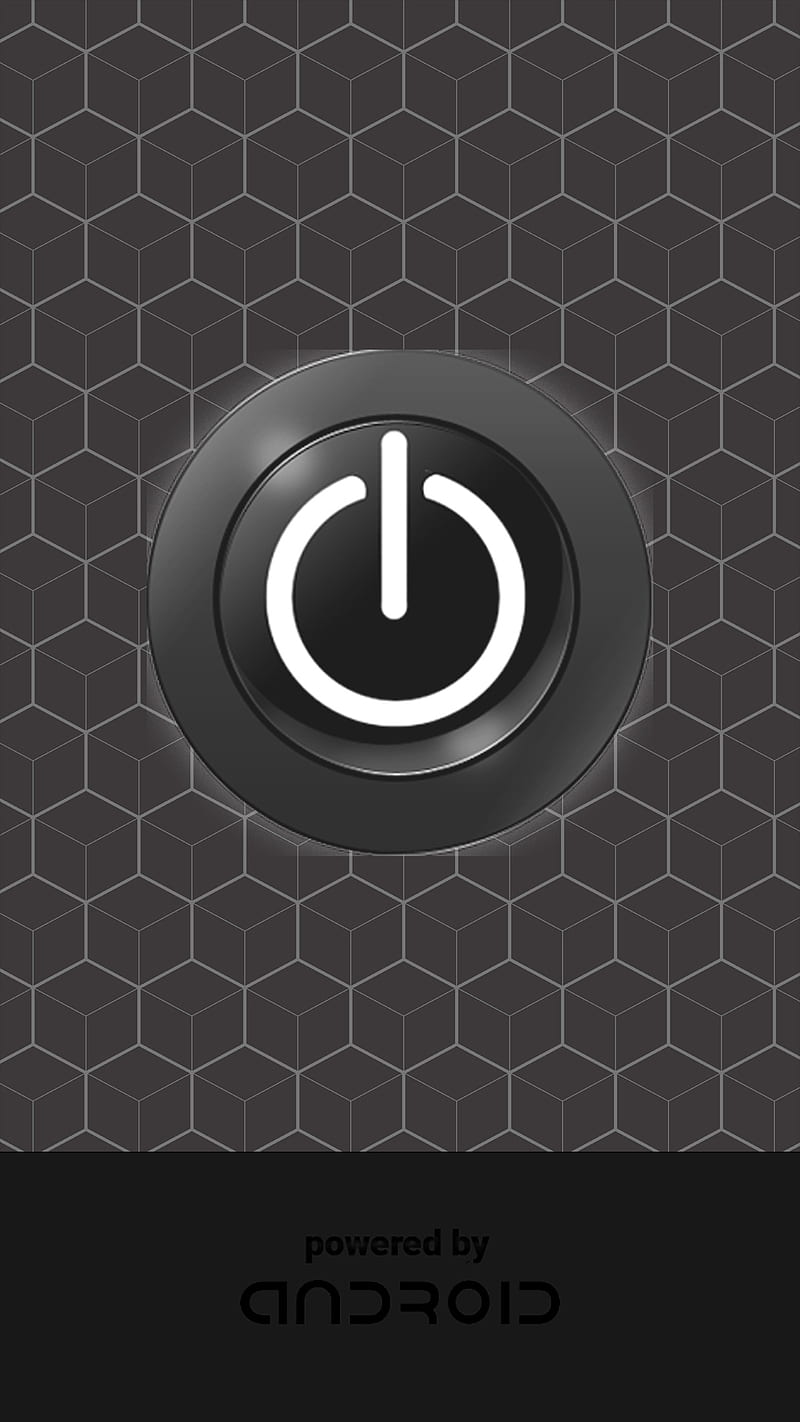 Power On Droid, android, dar, grid, power button, powered by android, HD phone wallpaper