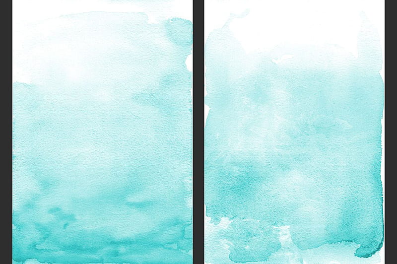 Teal Ombre Watercolor Background By M., Turquoise Ombre, HD wallpaper