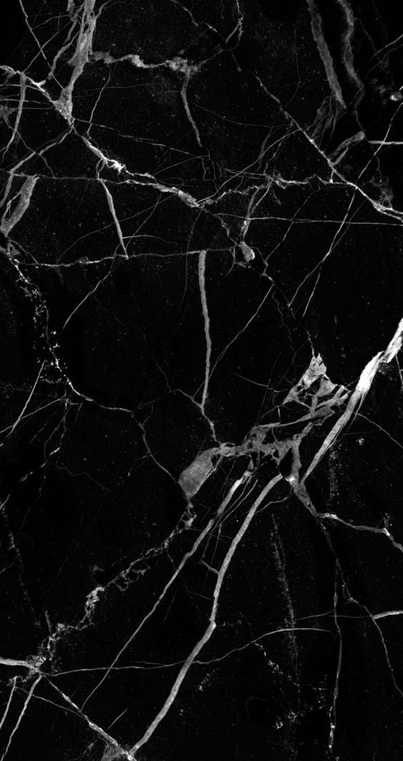 Black marble, cracked, HD phone wallpaper