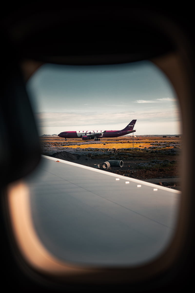 plane, porthole, window, airport, HD phone wallpaper
