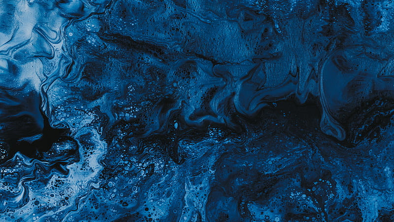 Blue Black Stains Mixed Abstract, HD wallpaper