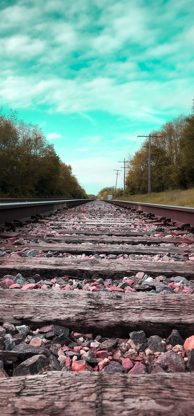 Railroad, background, rail-way, HD phone wallpaper
