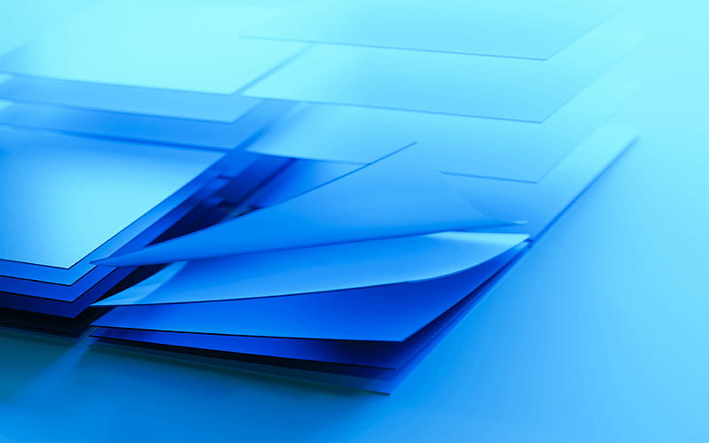 Windows blue logo, Windows glass logo, Windows emblem, blue background, 3d Windows logo, Windows, HD wallpaper