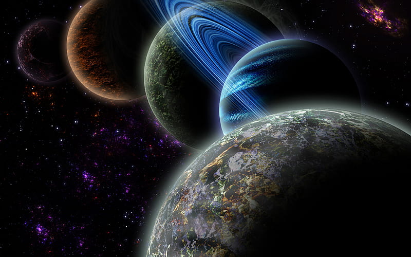 glossy 3d hd wallpapers planets